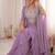 Lavender Color Embroidered Work Banglori Silk Blouse Sharara Set