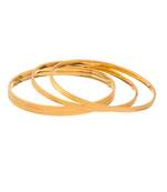 Set Of 4 Gold Plated Bangles With Beautiful Textured Design
