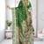 Mehandi Green Banarasi Satin Silk Saree with Silver Zari & Thread Work and Rich Traditional Pallu