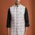 Ivory thread and zari embroidered nehru jacket 