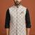 Ivory thread and pearl embroidered nehru jacket 
