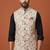 Cream thread and sequins work nehru jacket 