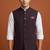 Maroon printed nehru jacket  on suiting fabric