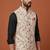 Cream thread and sequins work nehru jacket 