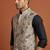 Grey printed nehru jacket  for me
