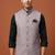 Light purple thread and sequins work nehru jacket 