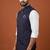 Purple thread and sequins embroidered nehru jacket 