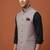 Light purple thread and sequins work nehru jacket 