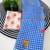 Blue linen printed saree with unstitched blouse piece