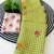 Green linen printed saree with unstitched blouse piece