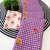 Lavender linen printed saree with unstitched blouse piece