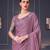 Lavender soft silk blend embroidered saree with unstitched blouse piece