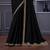 Black satin chiffon embroidered saree with unstitched blouse piece