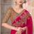 Magenta soft silk blend embroidered saree with unstitched blouse piece