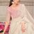 Cream soft silk blend embroidered saree with unstitched blouse piece