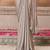 Silver soft silk blend embroidered saree with unstitched blouse piece