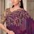 Purple soft silk blend embroidered saree with unstitched blouse piece