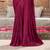 Magenta soft silk blend embroidered saree with unstitched blouse piece