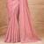 Pink satin georgette embroidered saree with unstitched blouse piece