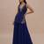 Blue embroidered silk kurta set