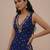 Blue embroidered silk kurta set