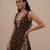 Brown embroidered silk kurta set