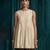 Ivory brown embroidered raw silk co ord set