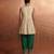 Ivory green embroidered raw silk co ord set