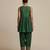 Green embroidered dupion silk co ord set