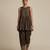 Brown embroidered dupion silk co ord set