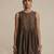 Brown embroidered dupion silk co ord set
