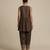 Brown embroidered dupion silk co ord set