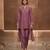 Mauve embroidered malai chanderi co ord set