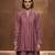 Mauve embroidered malai chanderi co ord set