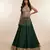 Green Embroidered Silk Lehenga With Beaded Fringe Blouse