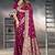 Purple Banarasi Satin Silk Saree with Silver Zari & Thread & Rich Traditional Pallu