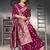 Purple Banarasi Satin Silk Saree with Silver Zari & Thread & Rich Traditional Pallu