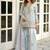 japan satin top with farshi palazzo & organza dupattaembroidered party wear suit set