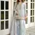  japan satin top with farshi palazzo & organza dupattaembroidered party wear suit set