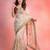 Designer space satin bits sequence work saree with contrast running blouse for wedding & party wea