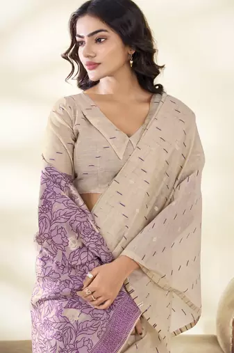 cotton saree ethnic wear saree set for festive & casual wear