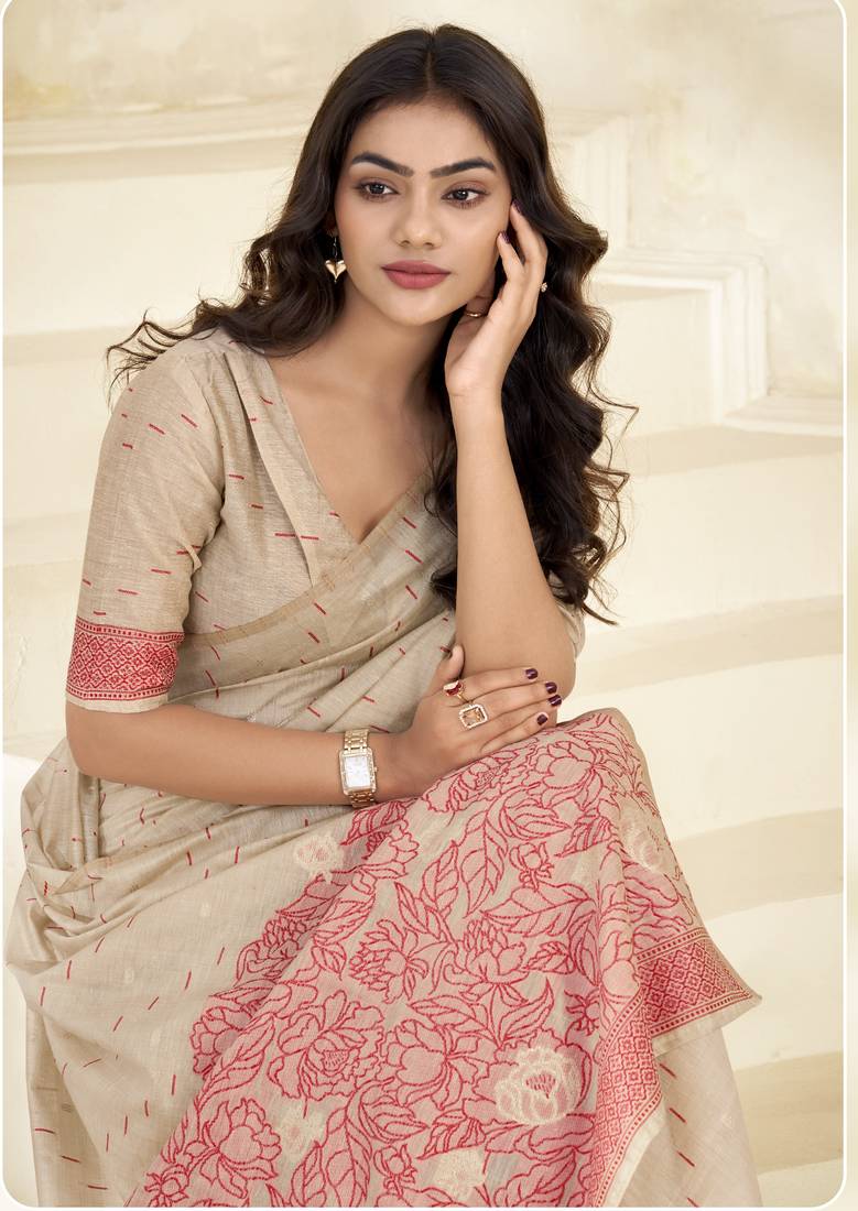 cotton saree ethnic wear saree set for festive & casual wear