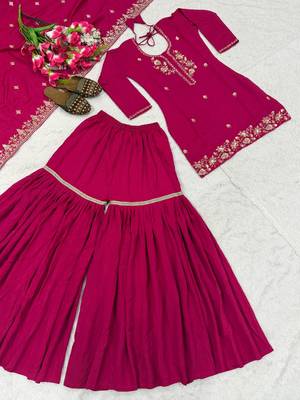  nc vichitra top sharara palazzo with dupattaembroidered party wear suit set for women 3