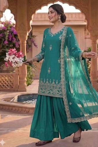  crepe top lehenga with net dupattasequins embroidered party wear lehenga set for women