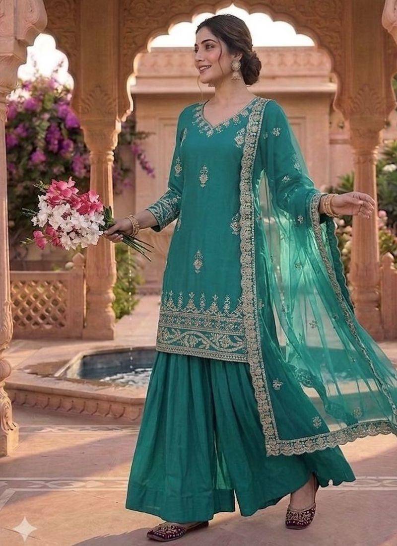  crepe top lehenga with net dupattasequins embroidered party wear lehenga set for women