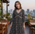 Women's Rayon Printed Hanblock Designer Flared Anarkali Ethnic Black Gown 