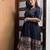 Black Floral Border Midi Dress for Women|Boho Printed Hem Dress|Trendy Ethnic Western Dress for Girls & Women