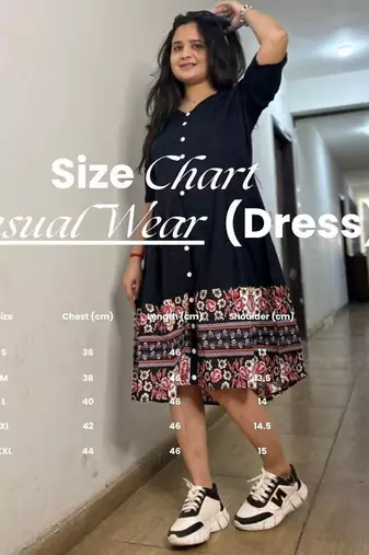 Black Floral Border Midi Dress for Women|Boho Printed Hem Dress|Trendy Ethnic Western Dress for Girls & Women