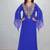 Electric Blue Zari Embroidered Kaftan Dress