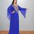 Electric Blue Zari Embroidered Kaftan Dress